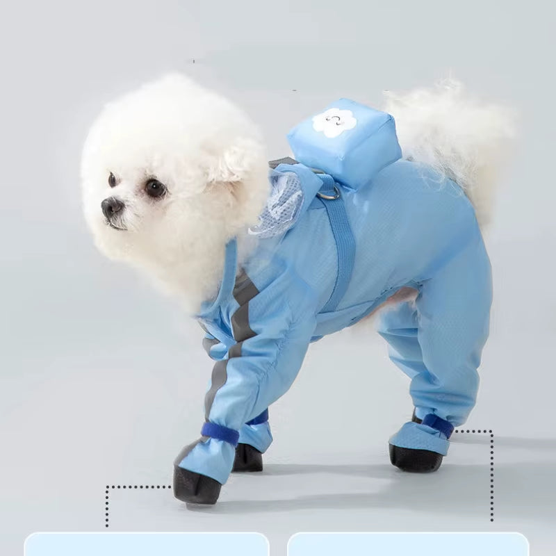 Full-Cover Pet Raincoat – All-Weather Waterproof Poncho for Dogs & Cats